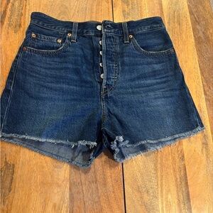 Levi's Dark Blue Jean Shorts